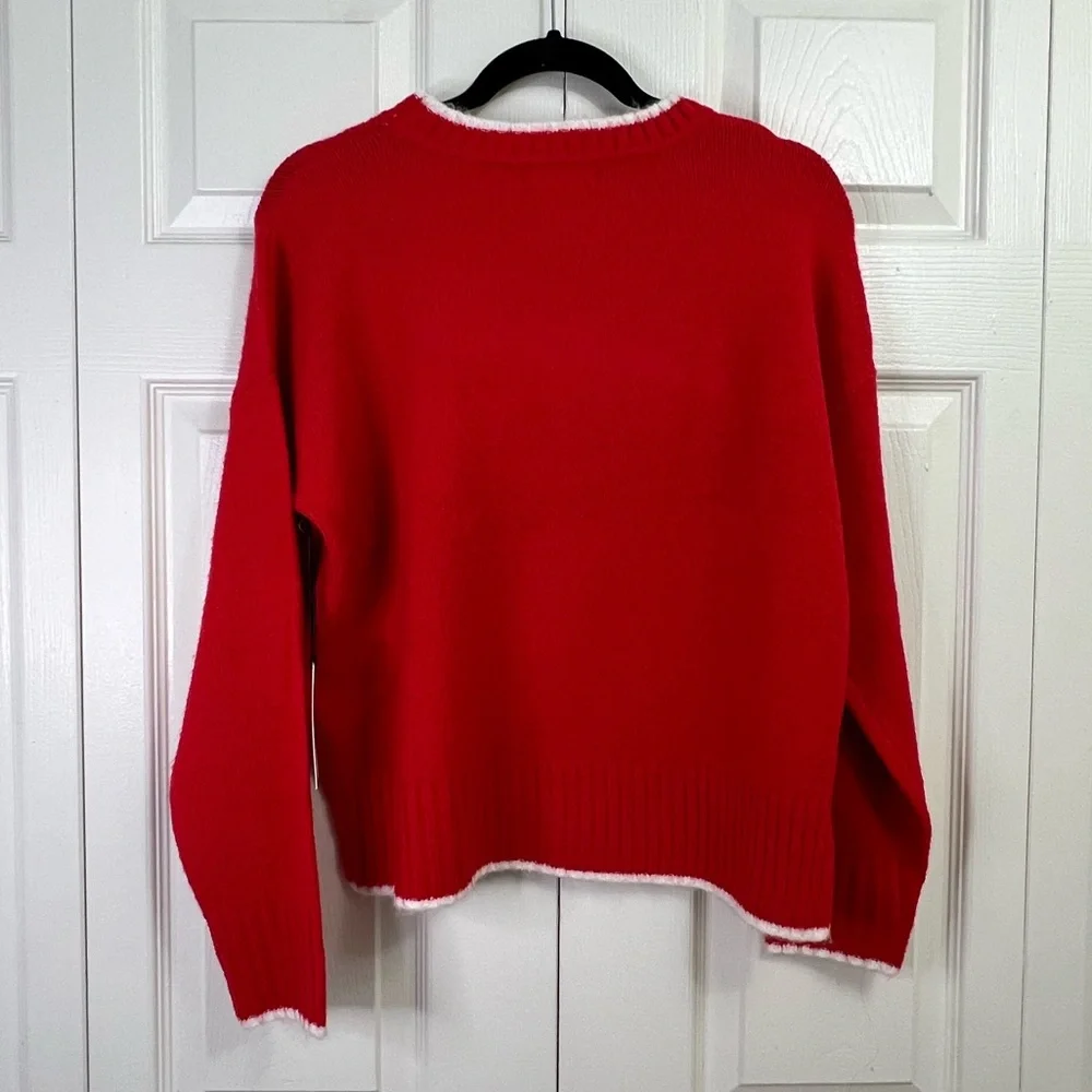 Cupcakes and Cashmere Red‎ Heart XOXO Knit Sweater Womens Small Valentines Day